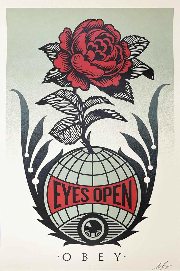 Shepard Fairey, 'Eyes Open', 2021 | Available for Sale | Image of Singed Print