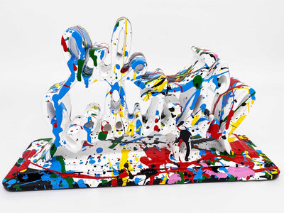 Mr. Brainwash, 'Life is Beautiful -Dipped Splash', 2020 | White | Available for Sale | Image of signed sculpture