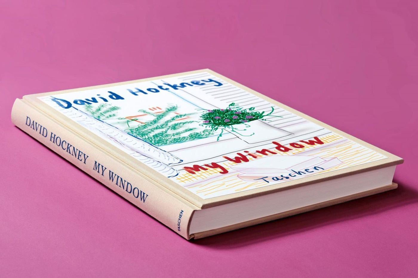 David Hockney | My Window Book | Limited Edition | Signed | Available for Sale | 2020 | Pink Background Product Shot