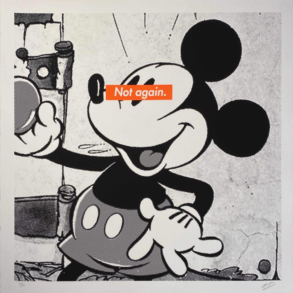 Olmo Rois, 'Not Again Mickey', 2019 | Orange | Available for Sale | Image of Singed edition print
