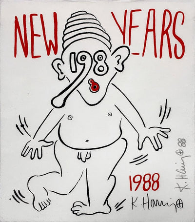 Keith Haring, 'New Year's Invitation '88 (Nude)', 1988