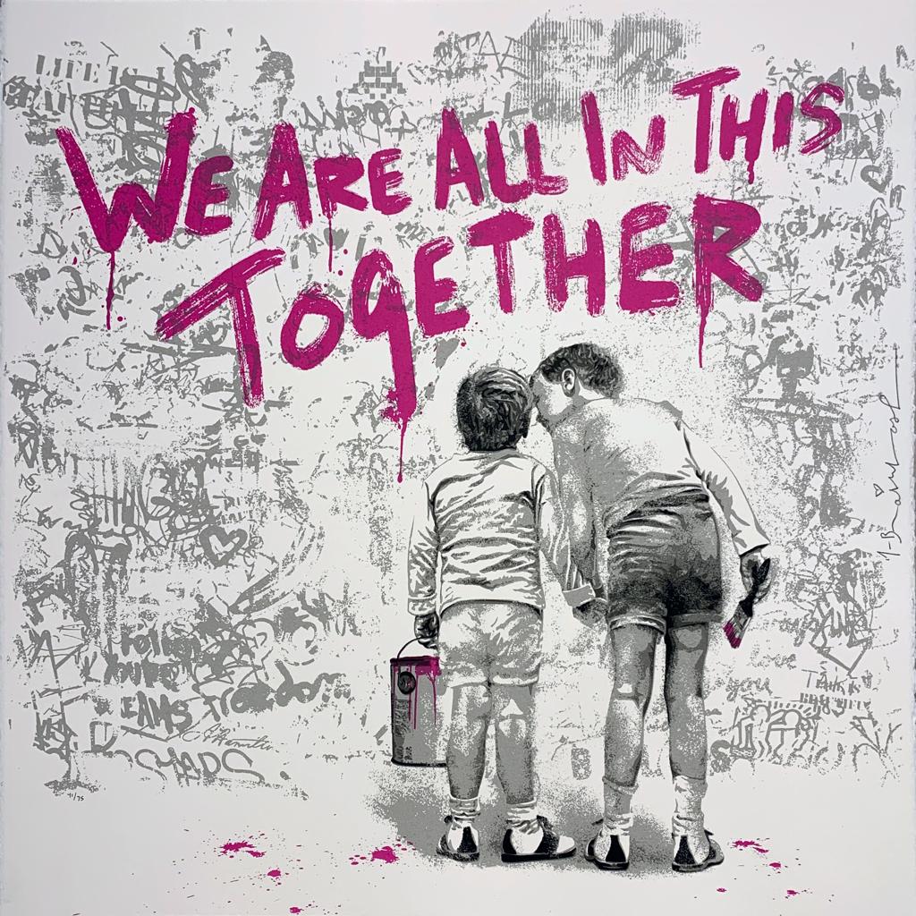 Mr. Brainwash, 'We Are All In This Together', 2020 | Fuchsia | Available for Sale | Image of signed edition print